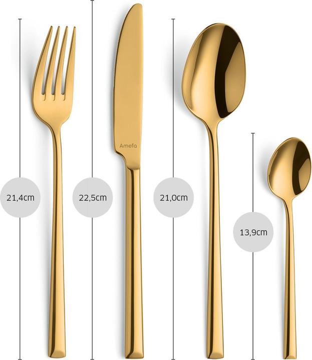 Actual product image Amefa METROPOLE Besteckset 24-teilig PVD gold (24 Piece, Cutlery set)