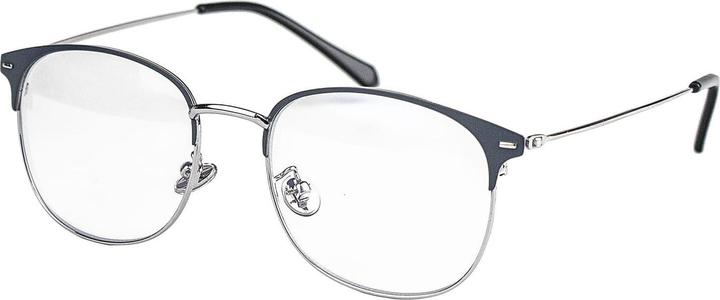 Produktbild JTI Anti-Blaulicht-Brille, Clubmaster - Grau / Silber
