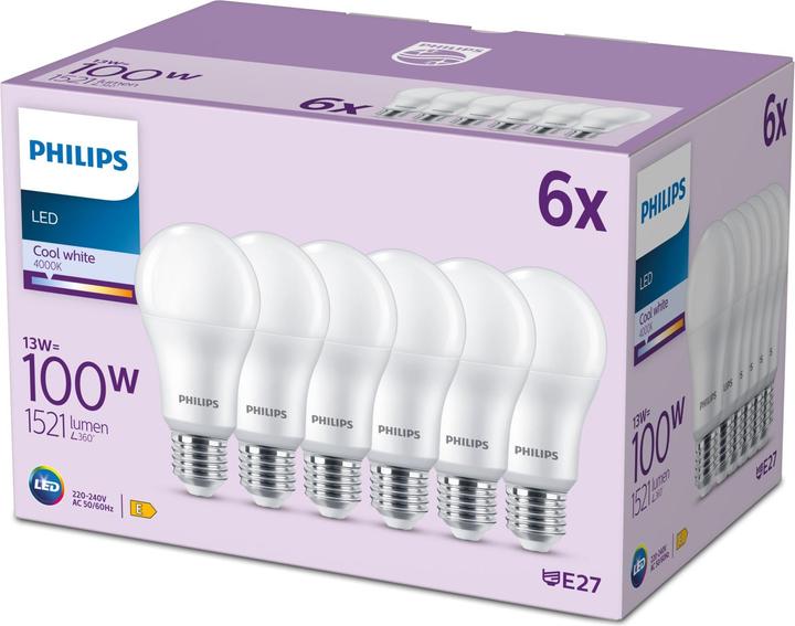 Actual product image Philips LED Bulbs (E27, 13000 W, 1521 lm, 6 x, E)