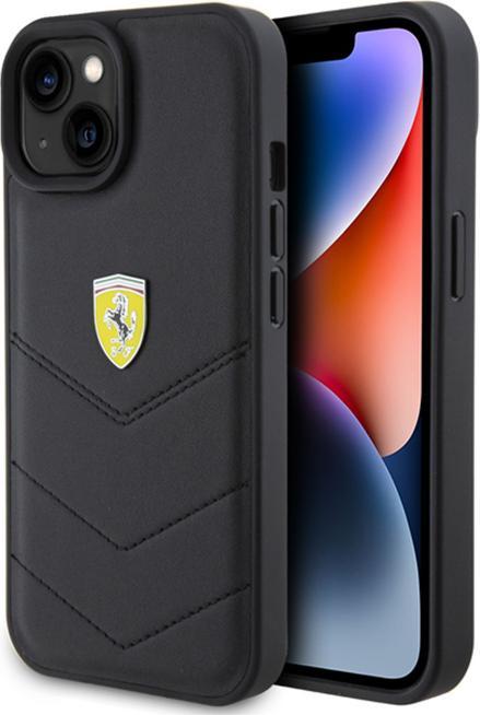 Image du produit Ferrari FEHCP15SRDUK iPhone 15 6.1" czarny/black hardcase Quilted Metal Logo (Apple iPhone 15)