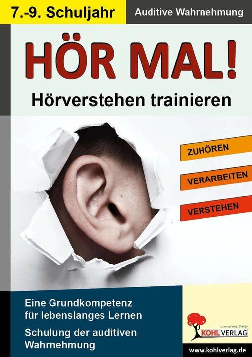 Immagine prodotto Hör mal! - Hörverstehen trainieren 7. - 9. Schuljahr (Tedesco, Casa editrice Kohl, 2013)