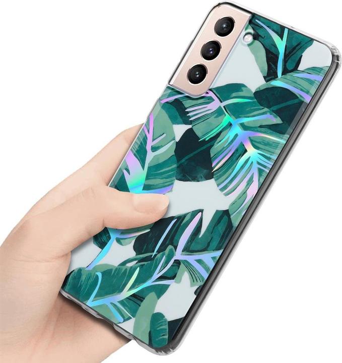 Produktbild Cadorabo IMD TPU Bunte Blumen & Blätter Cover (Samsung Galaxy S21+)