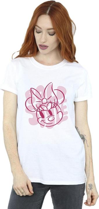 Actual product image Disney Womens/Ladies Minnie Mouse Bold Style Cotton Boyfriend T-Shirt (S)