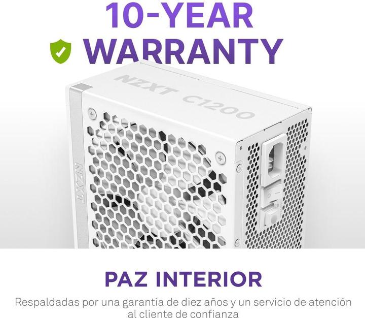 Produktbild NZXT C1200 Gold ATX 3.1 weiss | 1200W PC-Netzteil (1200 W)