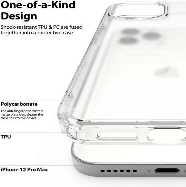Produktbild Ringke iPhone 12 Pro Max Case Fusion Matte Clear (Apple iPhone 12 Pro Max)