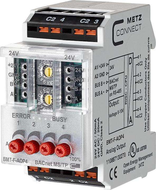 Produktbild Metz Connect Metz 110887130270 BMT-F-AOP4 BACnet (Heizungsaktor)