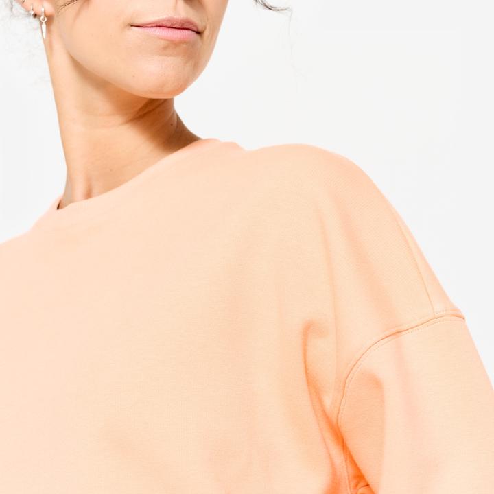 Actual product image Domyos Sweatshirt Crop Damen bequem dehnbar - pfirsich/orange (XL)