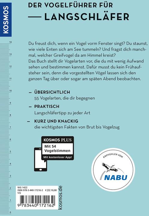 Actual product image Kosmos Der frühe Vogel kann mich mal - der Vogelführer für Langschläfer (German, Michael Schmolz, 2022)