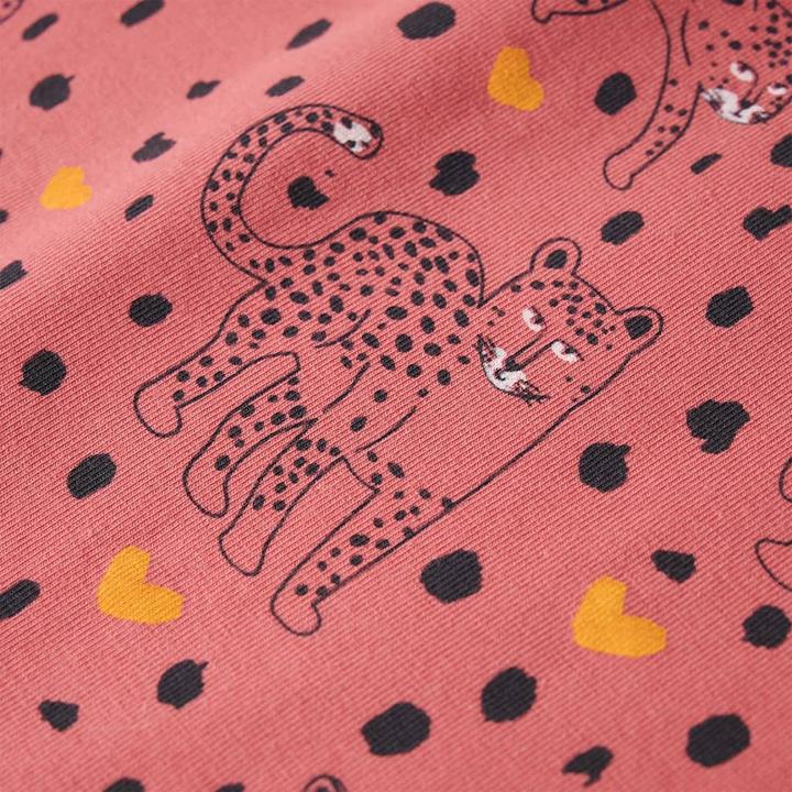 Produktbild VidaXL Kinderpyjama mit Langen Ärmeln Altrosa 104,Material: 95 (104)