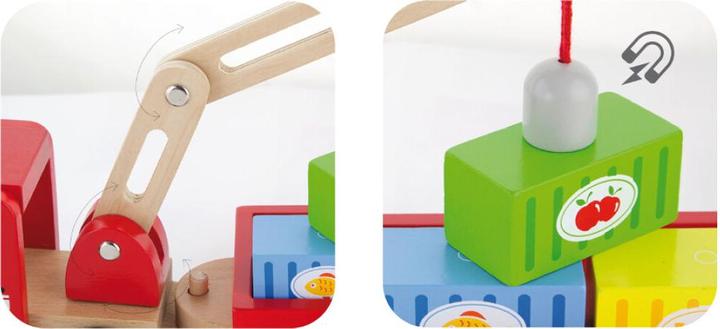 Immagine prodotto Viga Toys Giocattoli medinis kranas su konteineriais