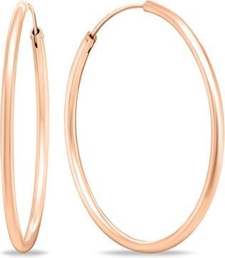 Actual product image Oliver Weber Collection Brilio Silver - Timeless bronze hoop earrings EA69R - Diameter: 4.5 cm