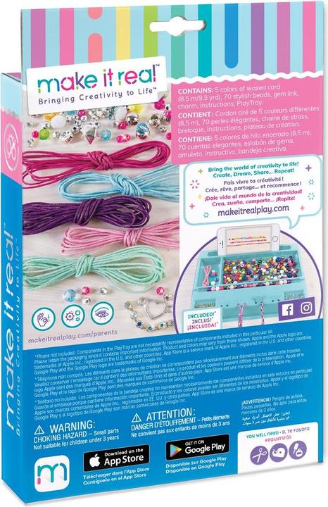 Image du produit Make it Real Bracelets à paillettes arc-en-ciel sertis de perles