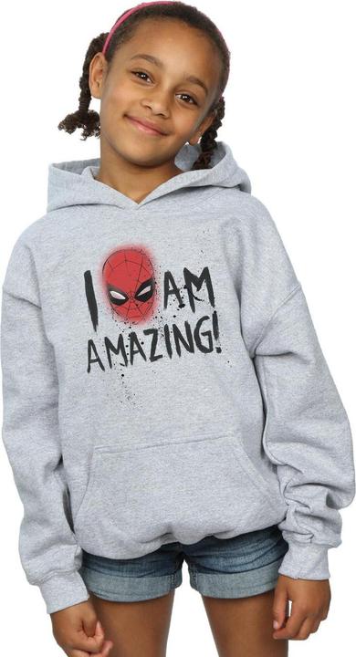Actual product image Girls Spider-Man I Am Amazing Hoodie (152, 158)