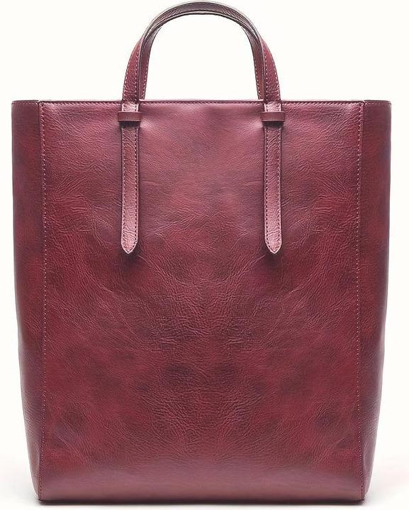 Only-Bags.Store Retro PU Leder Commuter Tote Rucksack, Minimalist Schulter Handtasche, einfache vielseitige