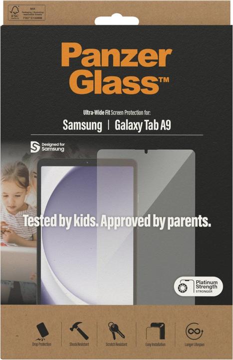 Actual product image PanzerGlass Ultra-Wide Fit Sam Tab A9 Screen Protection 7344 (1 Piece, Galaxy Tab A9)