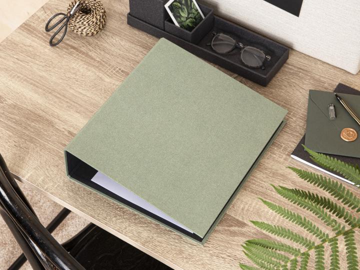 Actual product image Bigso Folder linen cover Archie Soft Teal (A4, 85 mm)