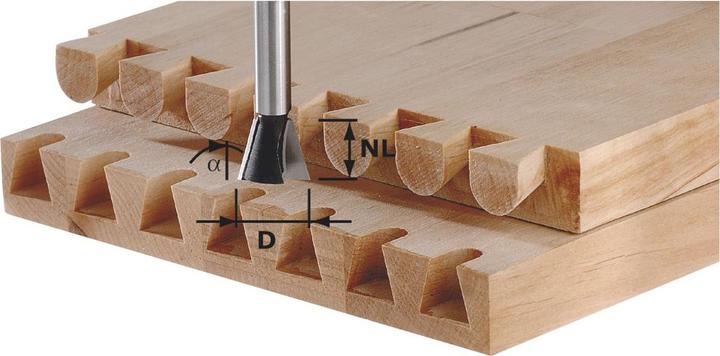 Immagine prodotto Festool Fresa per giunzioni a coda di rondine HW S8 D13,8/13,5/15°