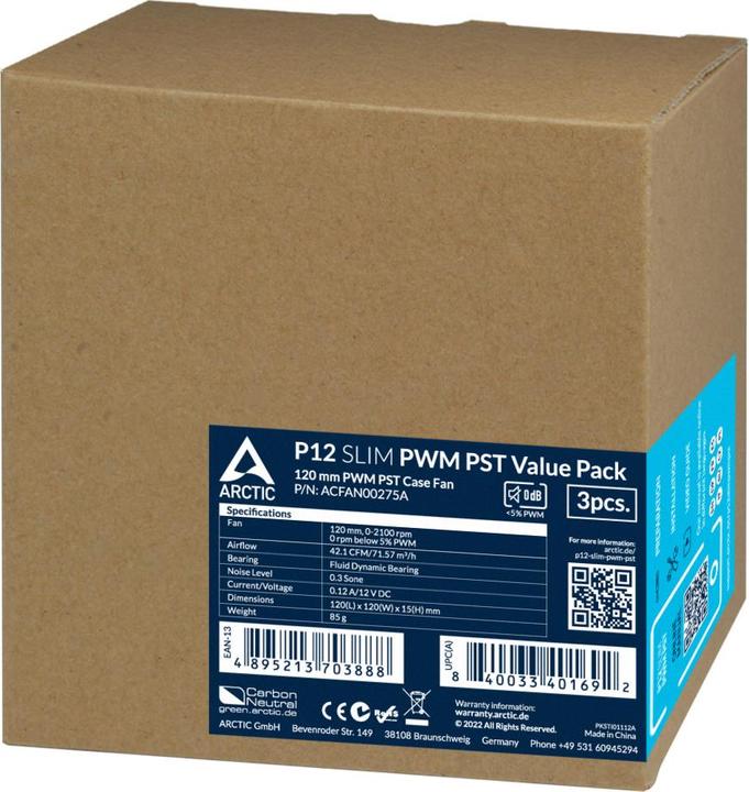 Actual product image Arctic P12 Slim (120 mm, 3 x)