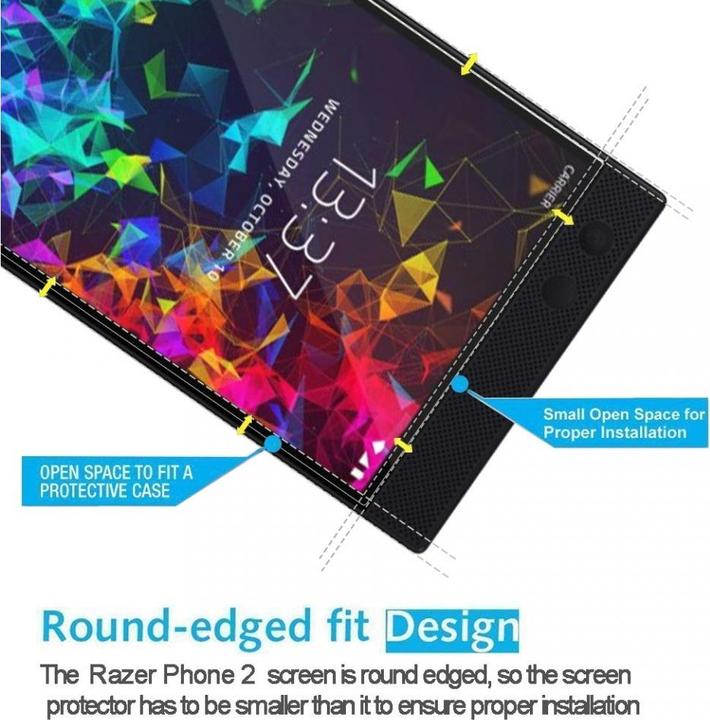 Produktbild Screenguard Razer Phone 2 Panzerglas Schutzfolie Case Friendly Design (1 Stück, Razer Phone 2)