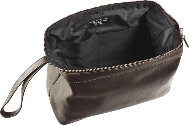 Actual product image Maverick Brown trousse de toilette ovale cuir, brun