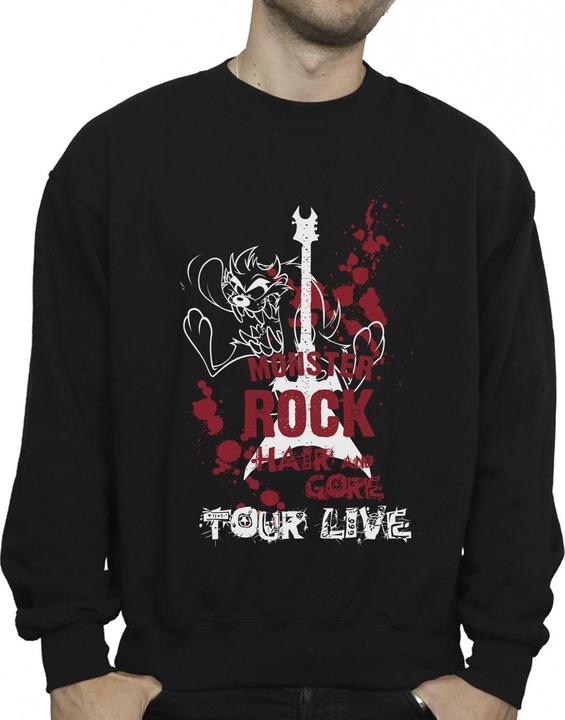 Actual product image Looney Tunes Mens Taz Monster Rock Sweatshirt (L)