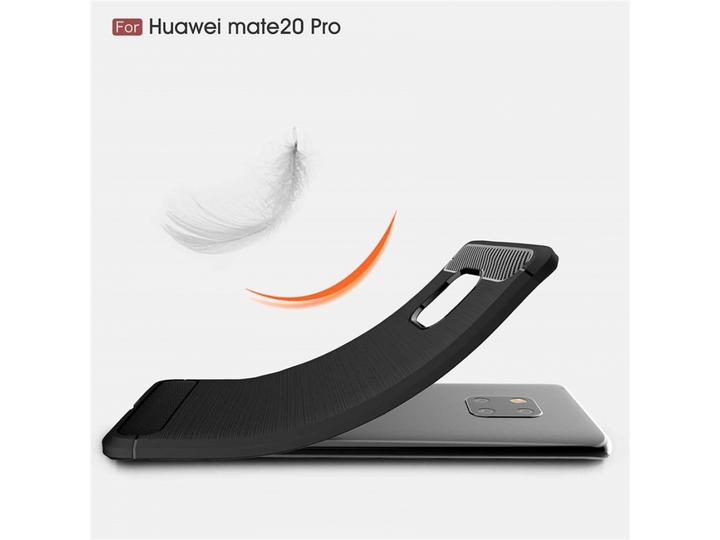 Produktbild Screenguard Huawei Mate 20 Pro Hülle Carbon Brushed Soft TPU (Huawei Mate 20 Pro)