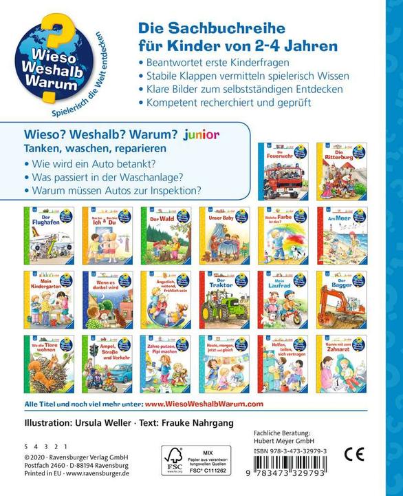 Produktbild Ravensburger Tanken, waschen, reparieren (Deutsch, Ursula Weller, Frauke Nahrgang, 2020)