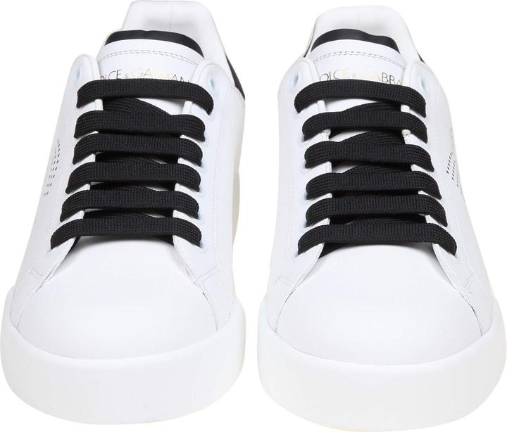 Immagine prodotto Dolce & Gabbana portofino light sneakers in black and white leather (43)