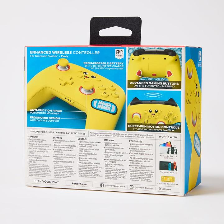 Actual product image PowerA Enhanced Wireless Controller Fortnite Peely (Switch, Switch Lite, Switch OLED)