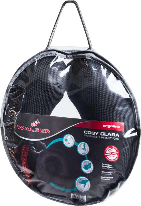 Produktbild Walser Nackenrolle Frieda mit Memory Foam schwarz (Kopf- & Nackenkissen)