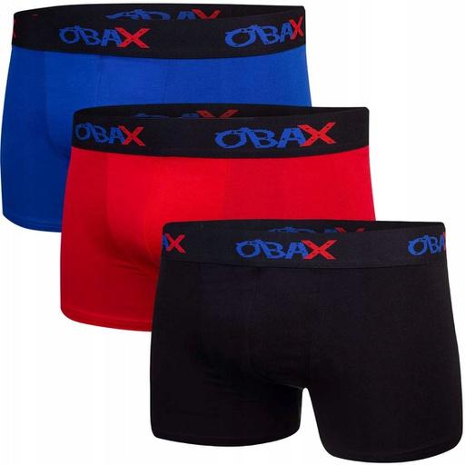 Immagine prodotto Obax Boxer Uomo 3p Nero/Rosso/Blu M (M)