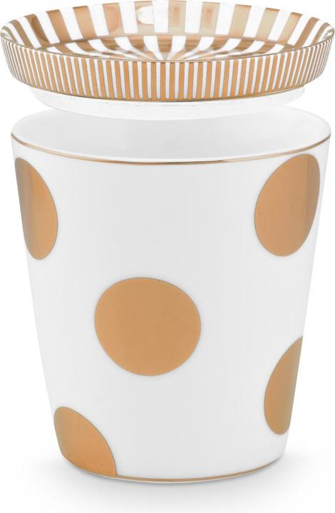 Produktbild PIP Studio Dot Delight Tasse ohne Henkel & Teeablage weiss-gold 230ml (230 ml, 1 x)