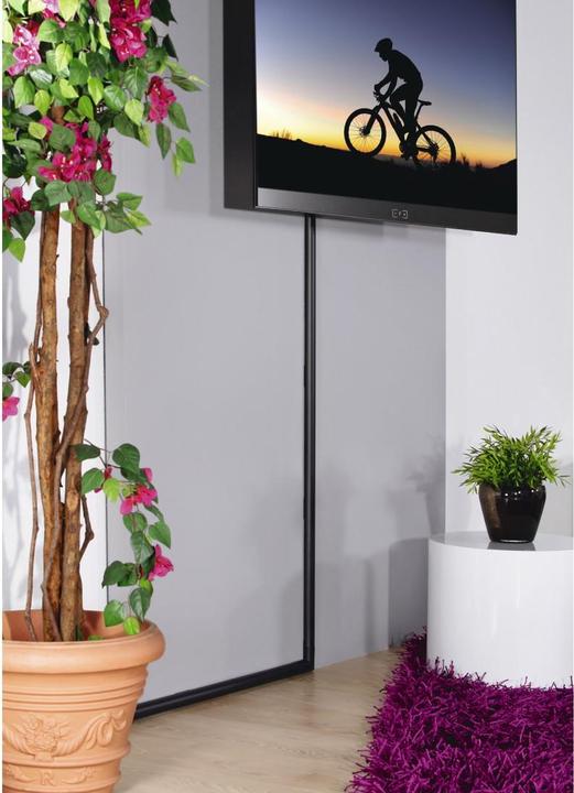 Image du produit Hama Chemin de câbles en aluminium, semi-circulaire, 110 x 3,3 x 1,8 cm, noir (Conduit, 110 cm)
