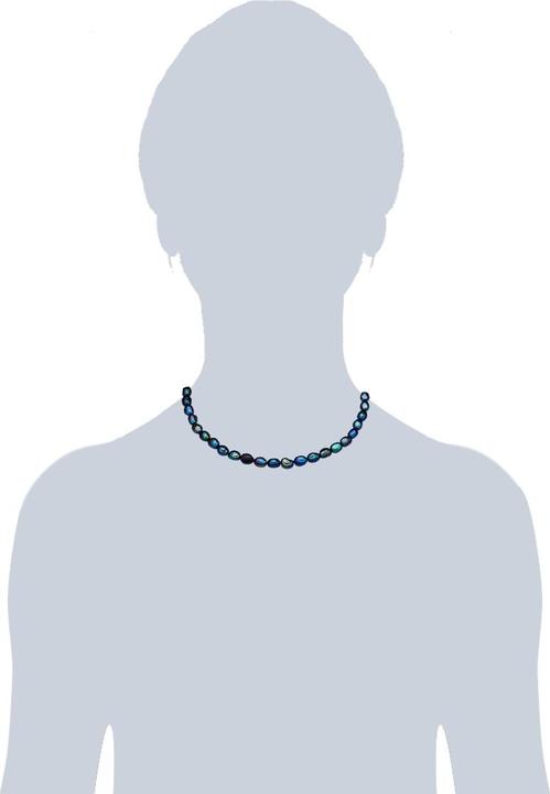 Produktbild Valero Pearls Damen Sterling Silber Süsswasser-Zuchtperlen Gelbgold 40,0 cm Grundkette + 5,0 cm Verlängerungskette (Sterling Silber, 40 - 45 cm)