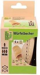 Productafbeelding Natural games Leren dobbelbeker met 6 dobbelstenen