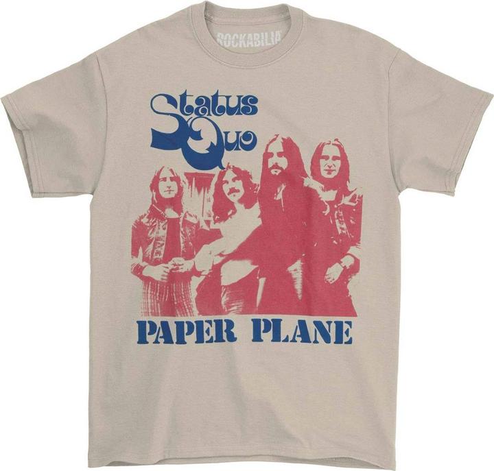 Status Quo Unisex Adult Paper Plane Cotton T-Shirt (XL)