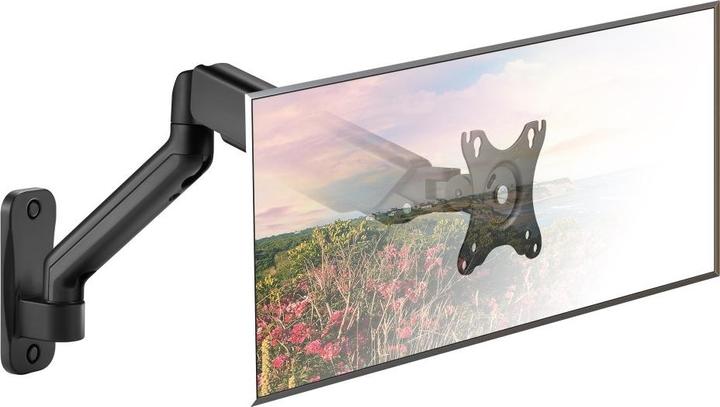 Actual product image Techly Rotatable wall bracket for 1 display 17-32" with gas spring (Wall, 32", 9 kg)