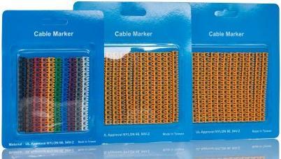 Rs Pro Kabelmarker, clip-on, markering: 0, 1, 2, 3, 4, 5, 6, 7, 8, 9, zwart, bruin, groen
