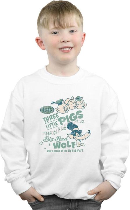 Actual product image Disney Boys Three Little Pigs Who's Afraid Of The Big Bad Wolf Sweatshirt (152, 158)