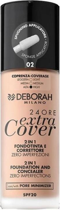 Immagine prodotto Deborah Milano 24Ore Extra Cover Fond de Teint & Concealer n. 02 (02)
