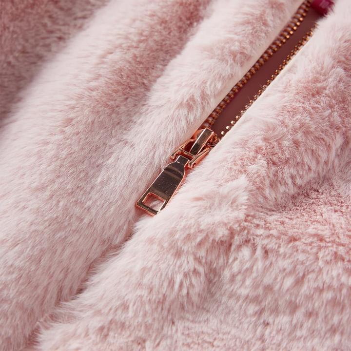 Immagine prodotto VidaXL Giacca da bambino in pelliccia ecologica rosa pallido 128,Materiale: Pelliccia ecologica (100 (128)