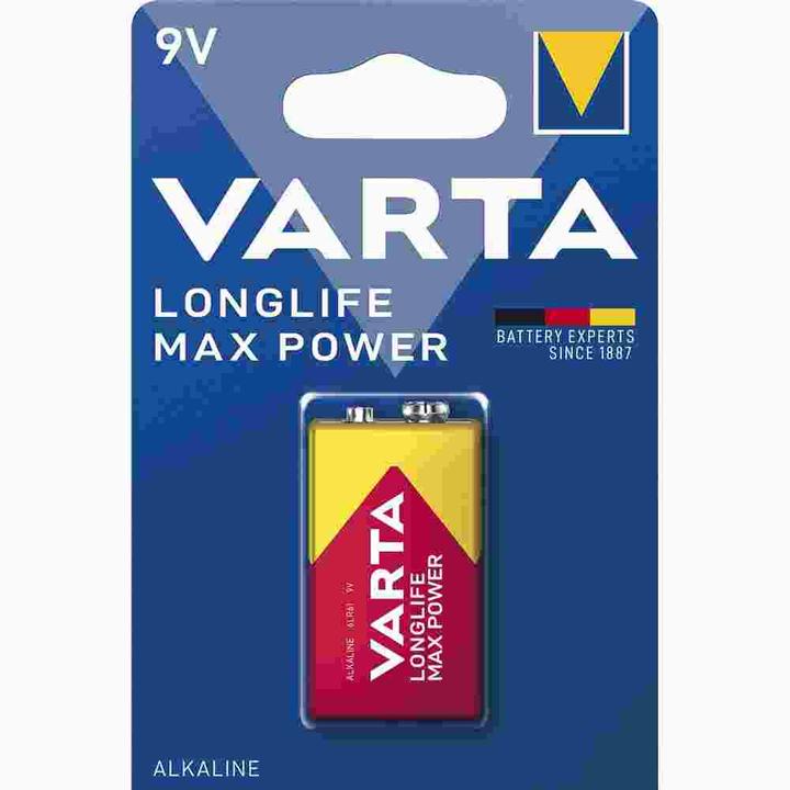 Etichetta energetica Varta Potenza massima di lunga durata (1 pz., 9V Block, 580 mAh)
