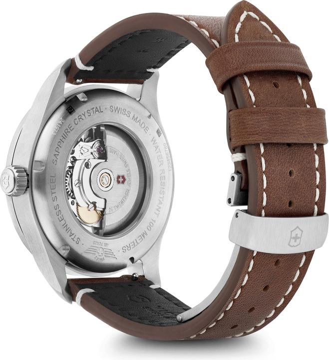 Image du produit Victorinox Airboss Mecha 42, cadran BLK, bracelet en cuir BRN (Montre pilote, 42 mm)
