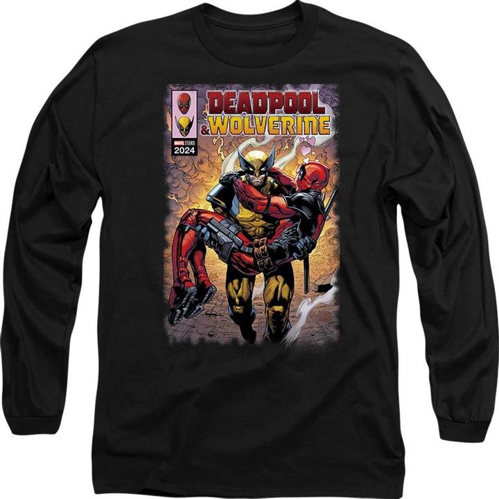 Actual product image Deadpool & Wolverine Unisex Adult Wolverine Saves Deadpool Comic T-Shirt (XL)