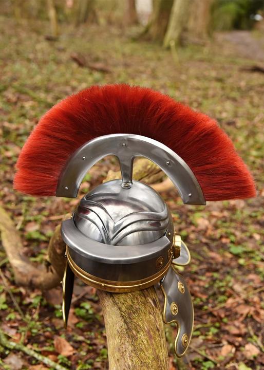 Actual product image Battle Merchant Roman officer's helmet with crest