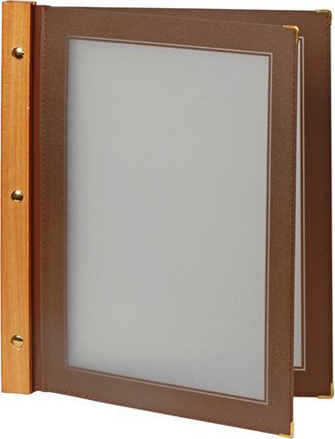 Produktbild Securit Speisekarten-Mappe WOOD, DIN A4, braun (A4, 40 x)