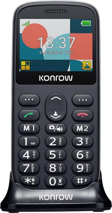 Image du produit Konrow Senior 231 (Écran 2.31" - Double Sim - Dock de charge Fourni) Noir
