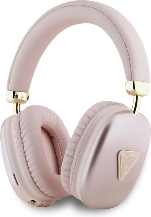 Actual product image Guess Wireless Bluetooth Headset Saffiano Triangle Logo Pink, GUBHK1SATSP, Universal (Wireless)