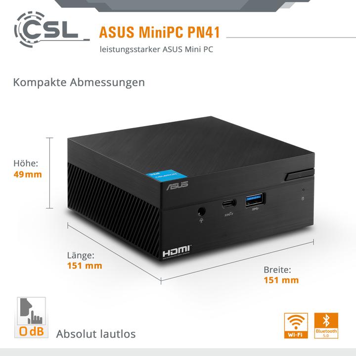 Produktbild ASUS PN41 (Intel Celeron N5100, 8 GB, 500 GB)