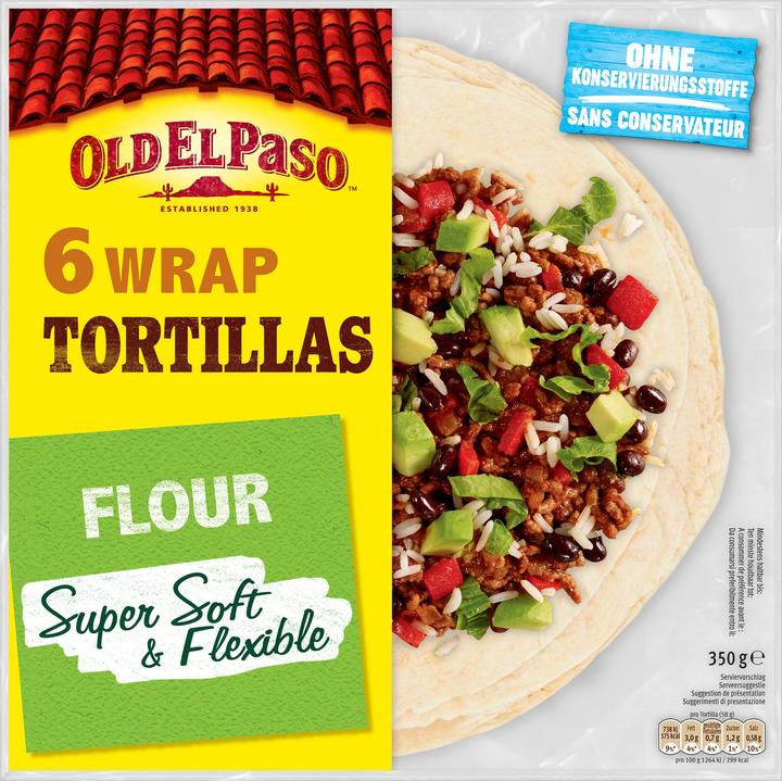 Produktbild Old El Paso Wrap Tortillas 6 Stück (350 g)
